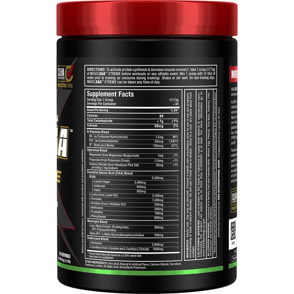 Close-up of MuscleAA Xtreme Lime Margarita jar