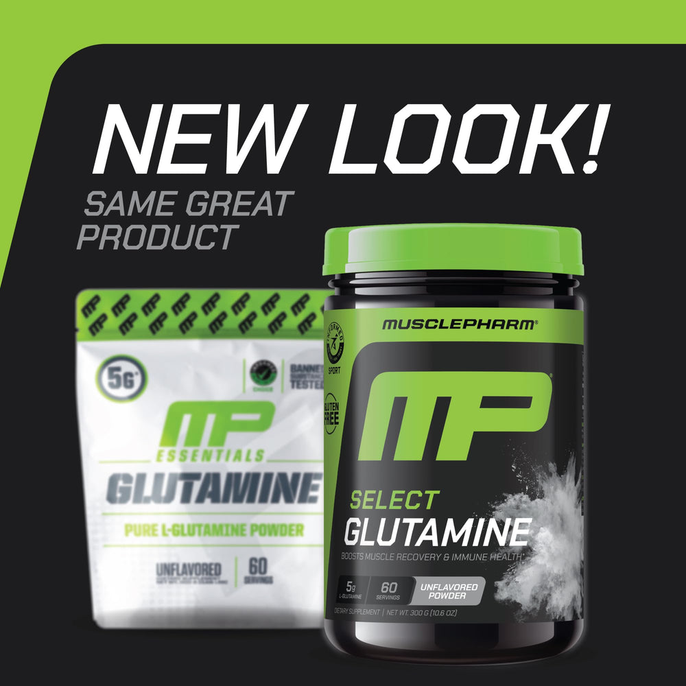 Glutamine powder being poured into liquid