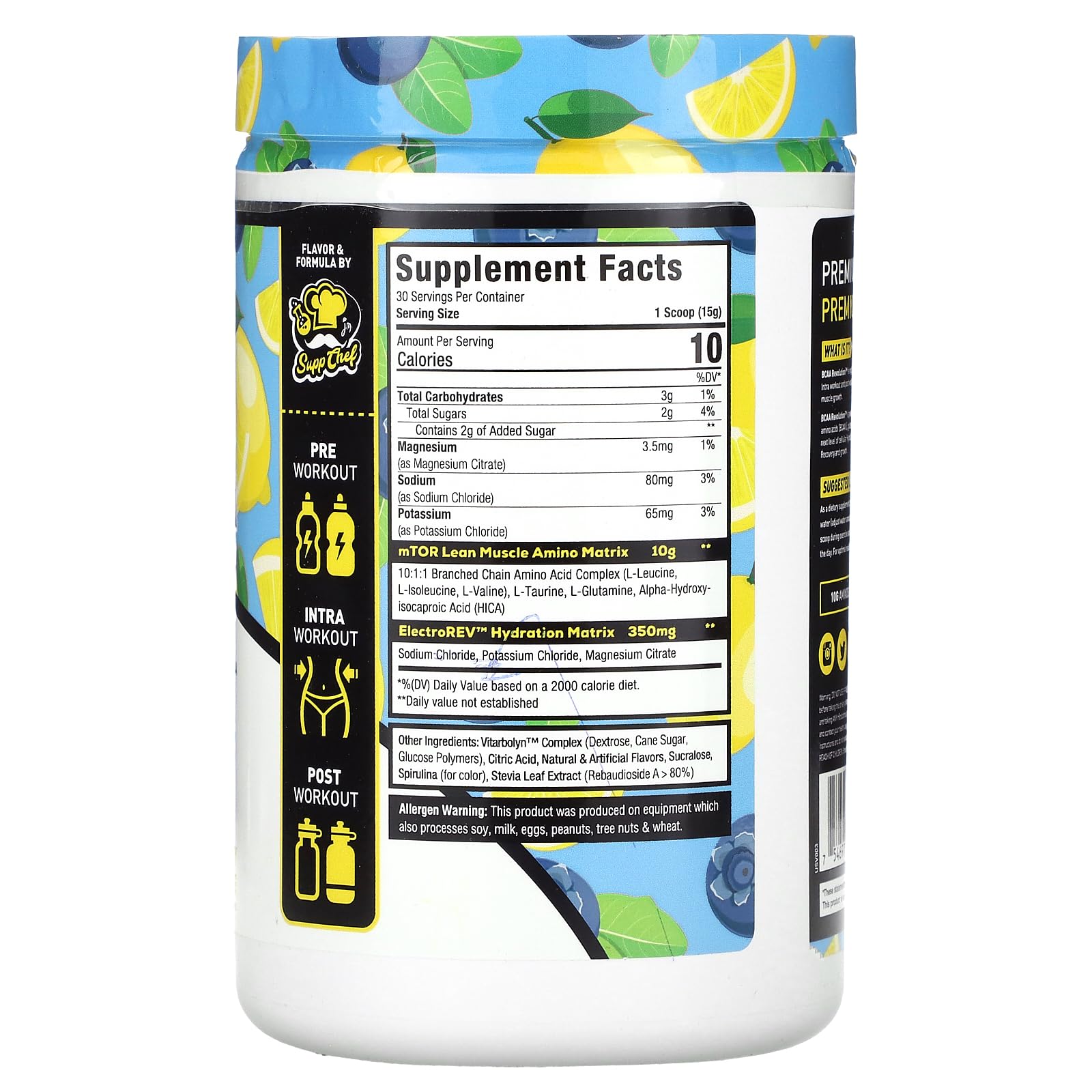 Musclesport BCAA Revolution intra-workout powder with scoop