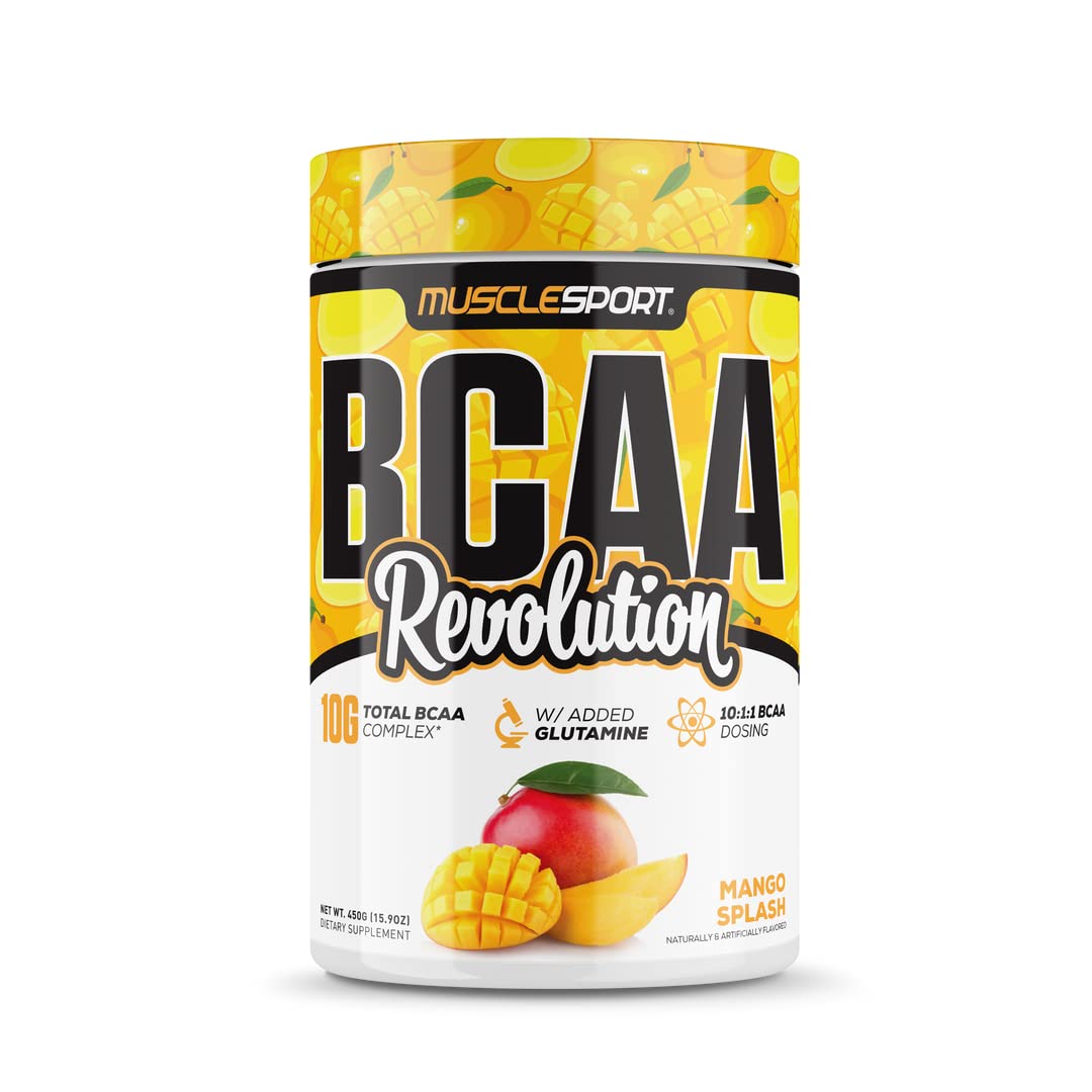 Musclesport BCAA Revolution Mango Splash bottle - 30 servings