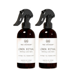 Muse Apothecary Linen Ritual Mist 4 oz two-pack front view