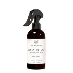 Linen Ritual Amber Cashmere spray bottle with label