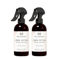 Bottle of Muse Apothecary Linen Ritual lavender linen spray for pillows and sheets