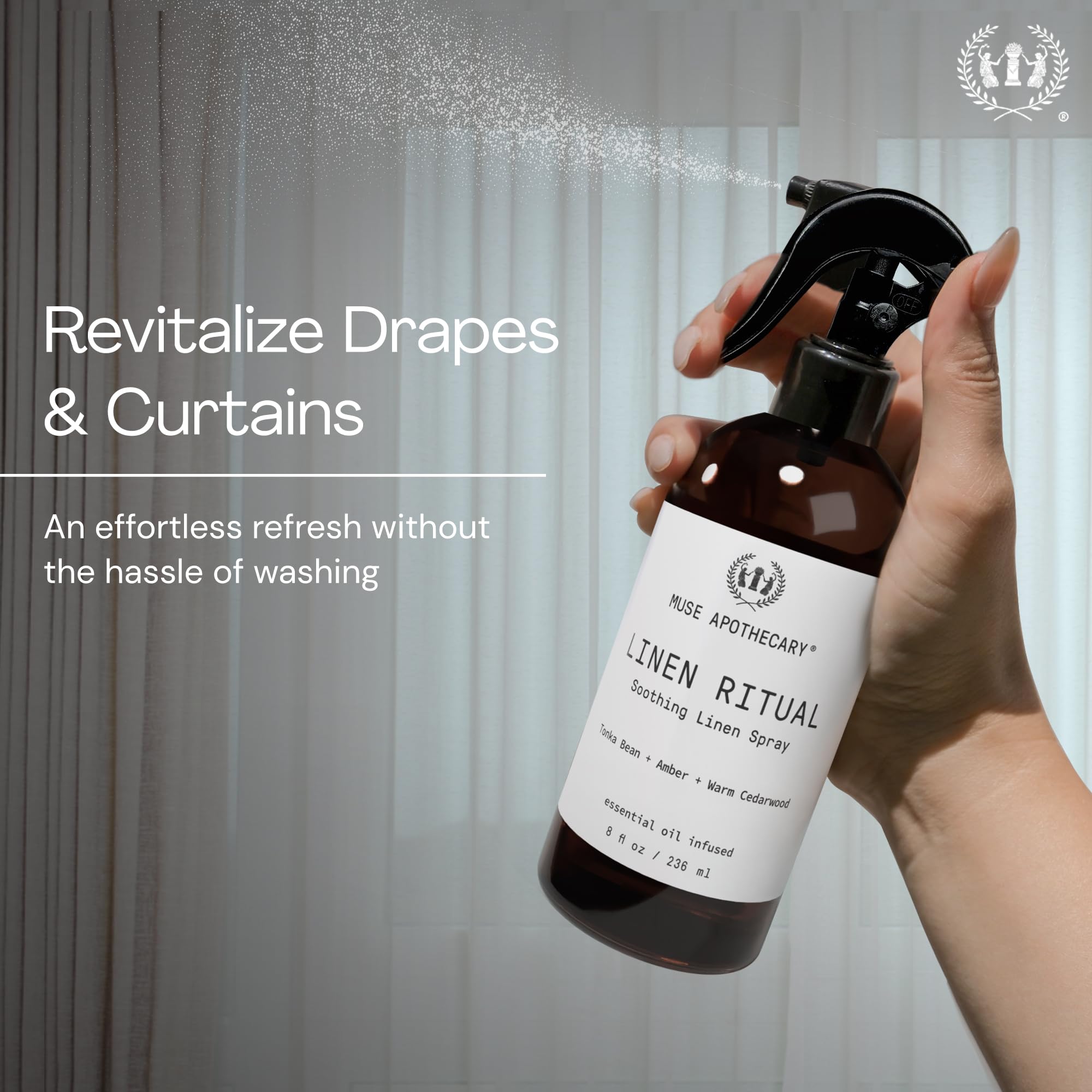 Close-up of Muse Apothecary Linen Ritual spray