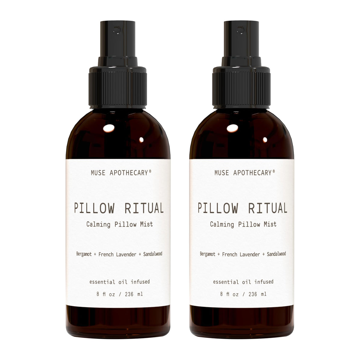 Muse Apothecary Pillow Ritual bottle resting on fabric