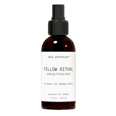 Muse Apothecary Pillow Ritual bottle and mist on linens