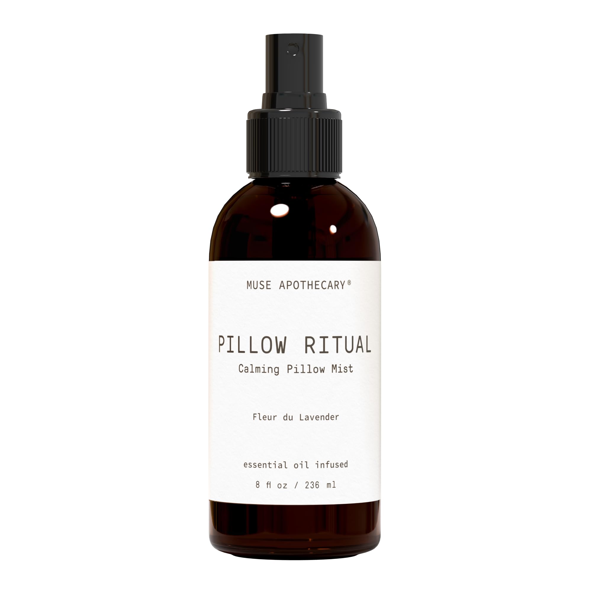 8 oz Muse Apothecary Pillow Ritual bottle with Fleur du Lavender label