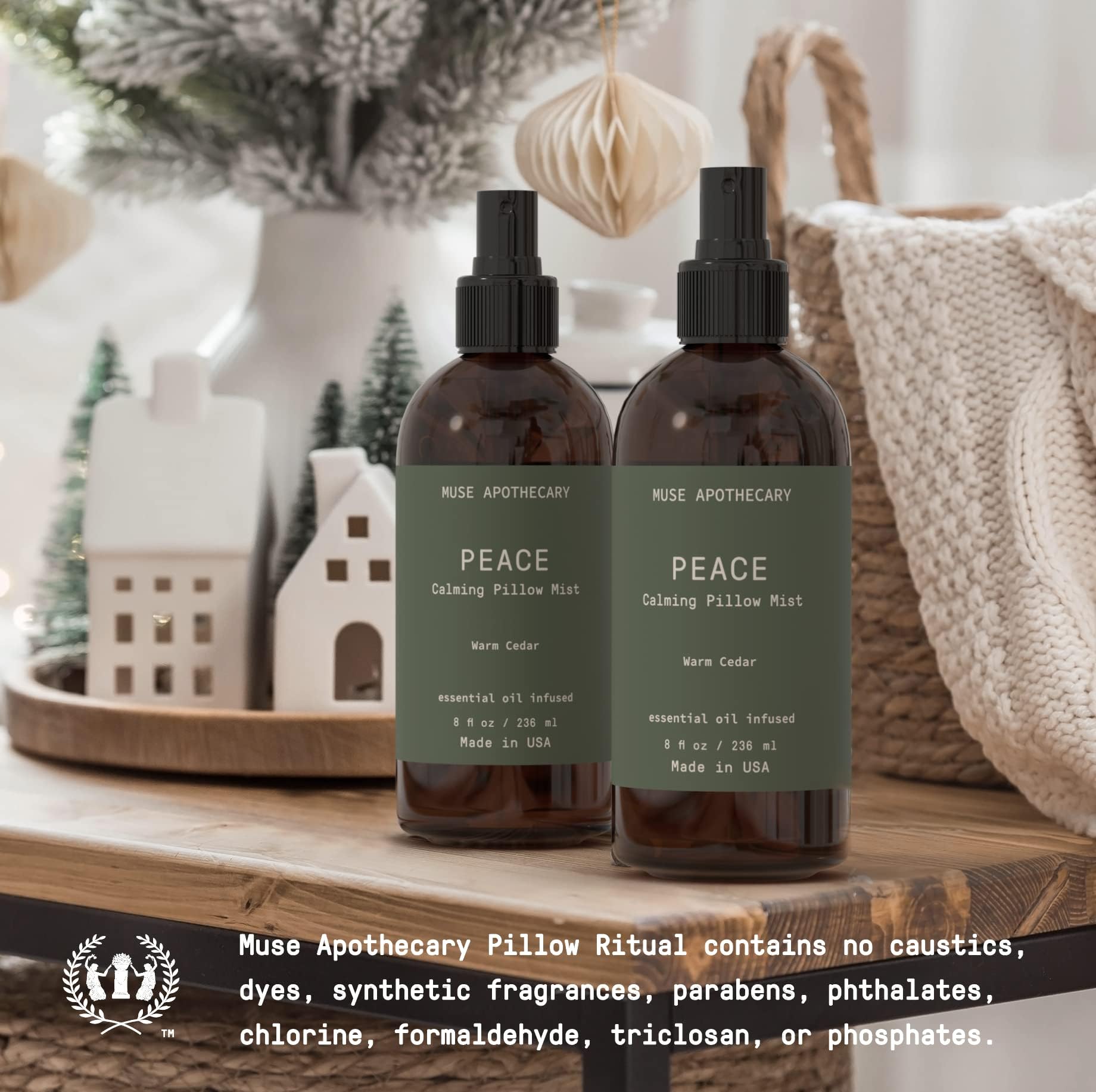 Essential oil-infused formula label and ingredients