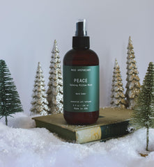8 oz Muse Apothecary Pillow Ritual bottle on a warm cedar theme