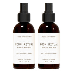 Front view of Muse Apothecary Room Ritual 4 oz aromatic room mist bottle