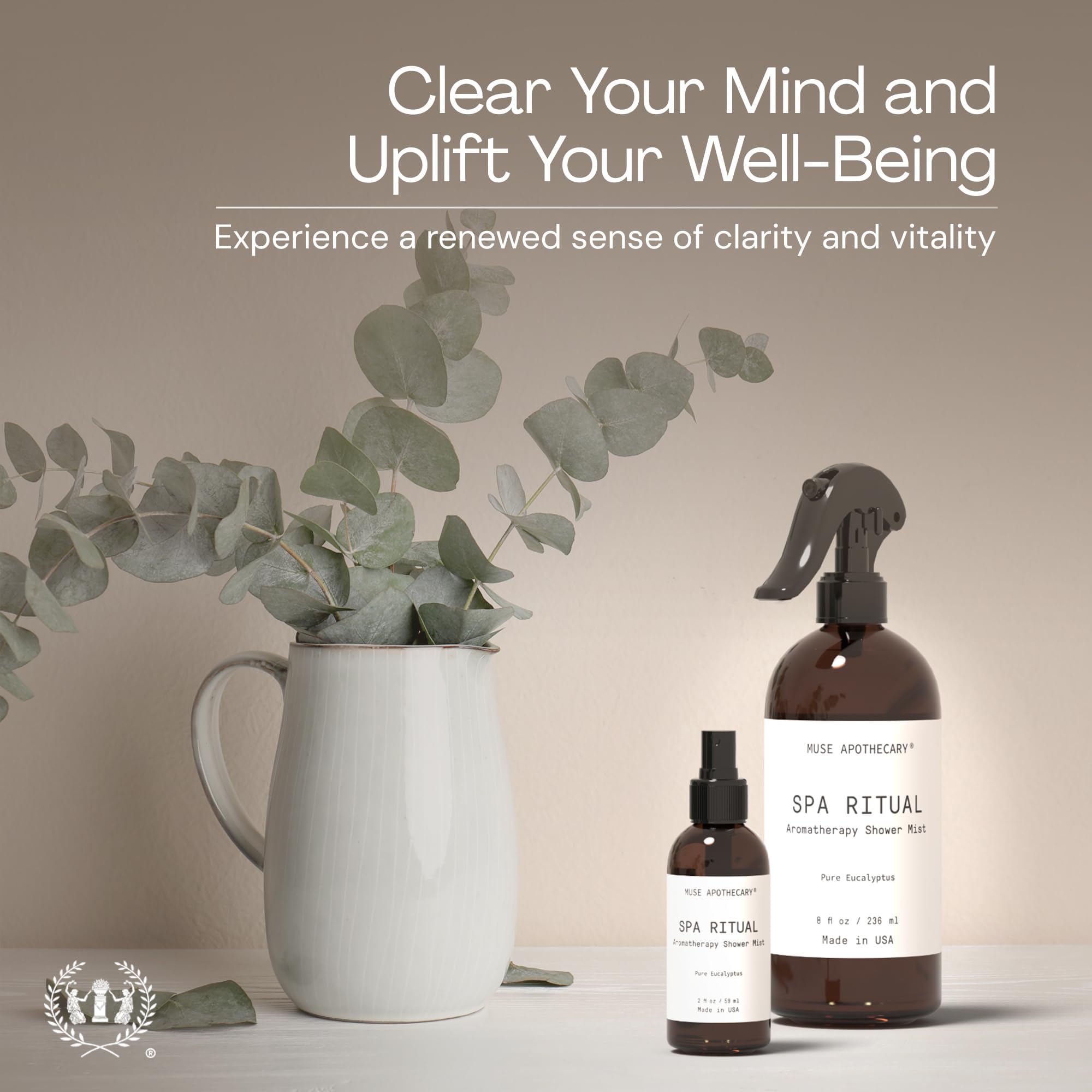 Two-pack of Muse Apothecary Eucalyptus Shower Mist