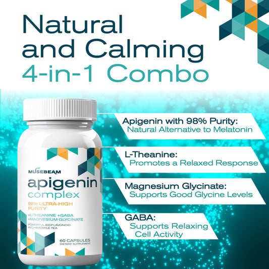 Close-up of Apigenin capsule showing 50mg dose
