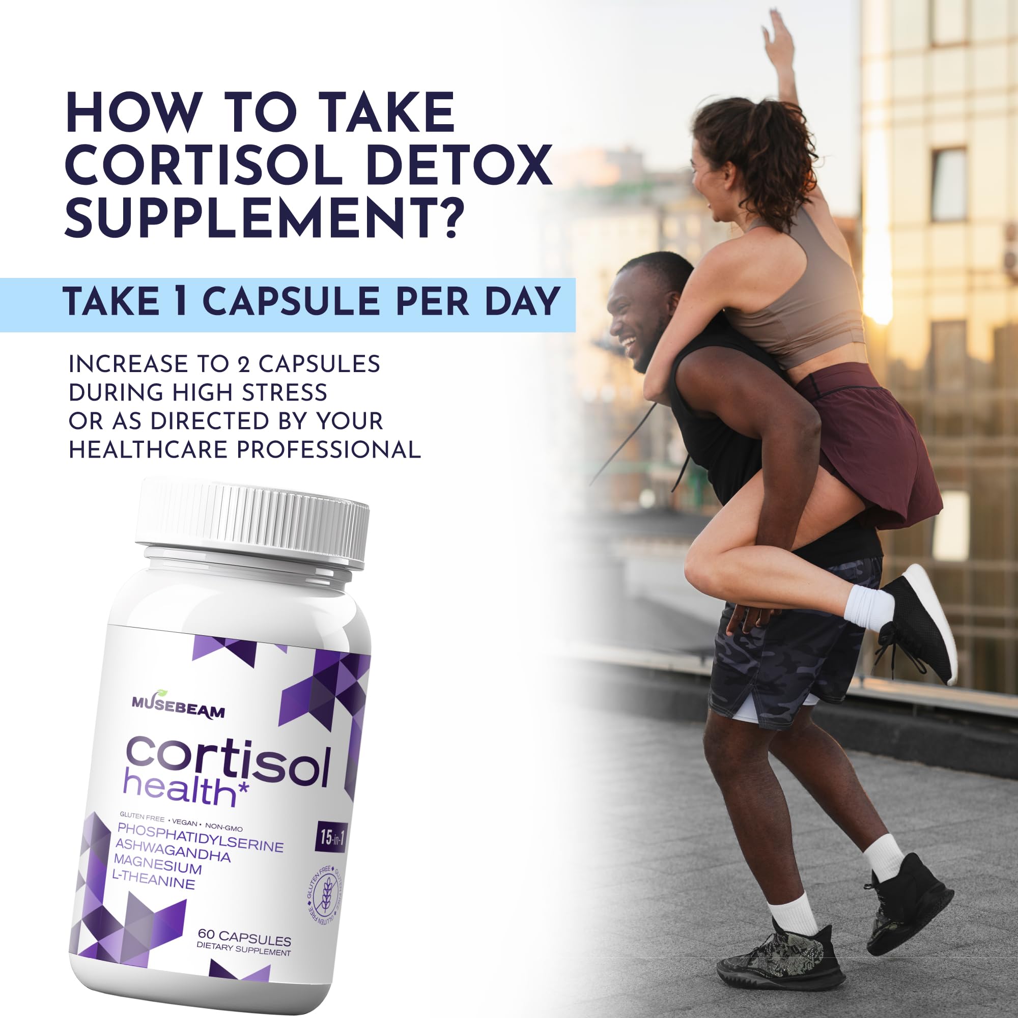 Allergen-free capsule bottle on wooden surface