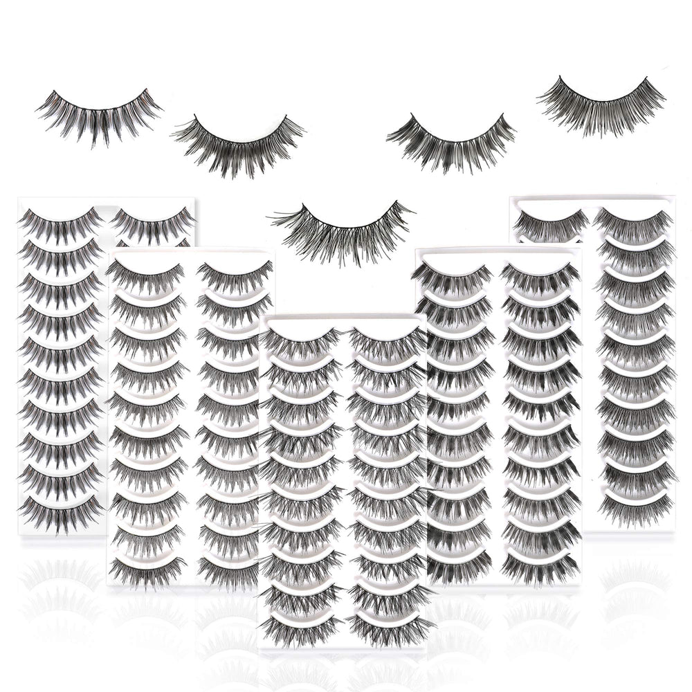 Muselash 50-pairs five-styles collection closeup for versatile day-to-night looks