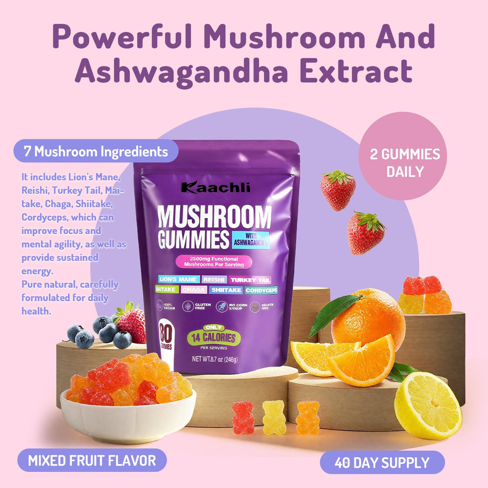 Mushroom blend of eight mushrooms including Reishi, Lion's Mane, and Cordyceps