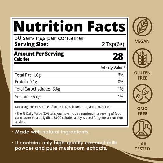 Lion's Mane mushroom extract in creamer