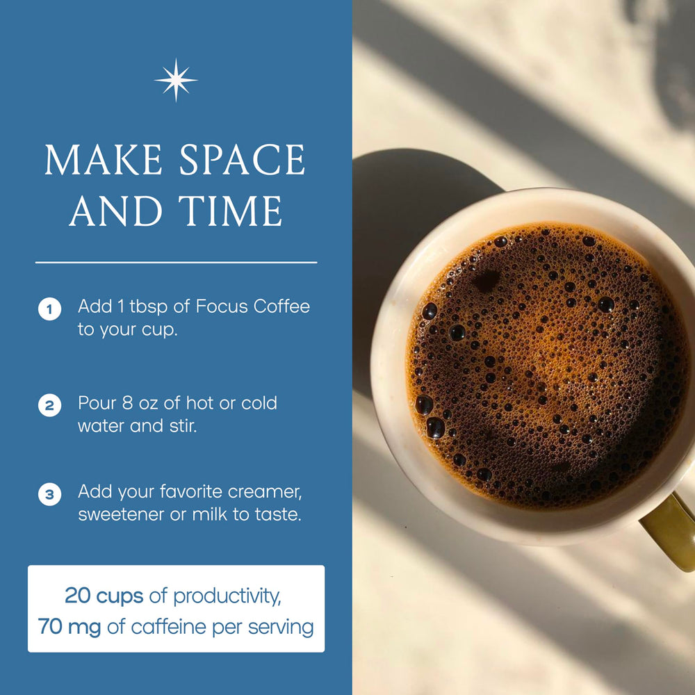 Mushroom coffee with 70 mg clean energy