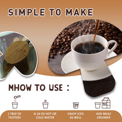 Lifestyle image showing energy and immunity benefits from mushroom coffee