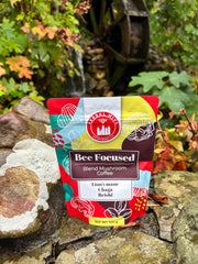 Herbal Hive Bee Focused branding close-up on the label