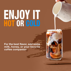 Brewed coffee with mushroom extract flavor