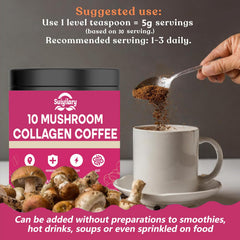 Easy preparation: dissolve 5 g in hot or cold drinks