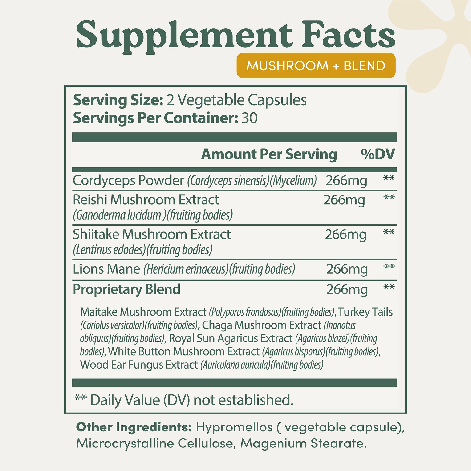 Cordyceps and Reishi mushrooms