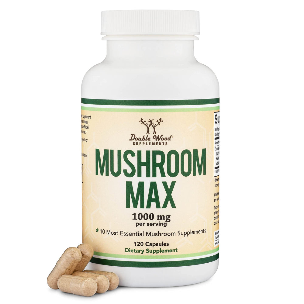 Double Wood Mushroom Complex bottle and label