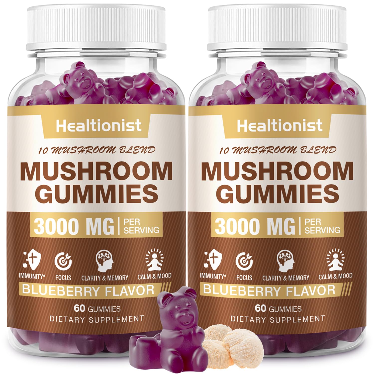 2-pack Mushroom Complex Gummies packaging hero