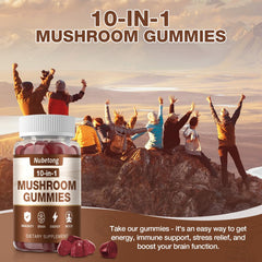 Concept image showing brain and immunity support with gummies