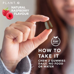Plant-based, gluten-free mushroom gummies on white