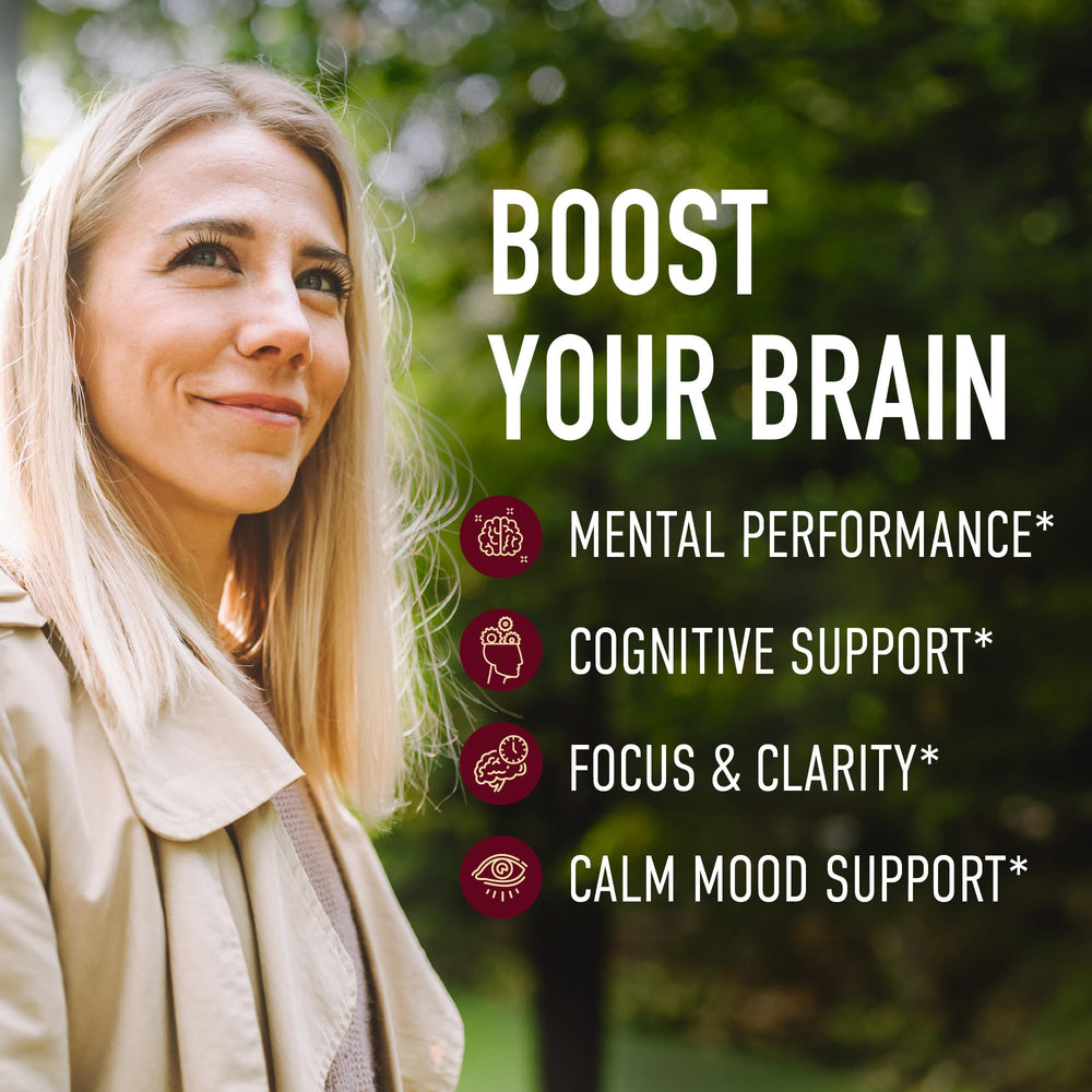 Front view bottle of mushroom gummies on white background