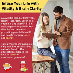 Energy and focus benefits represented by gummies