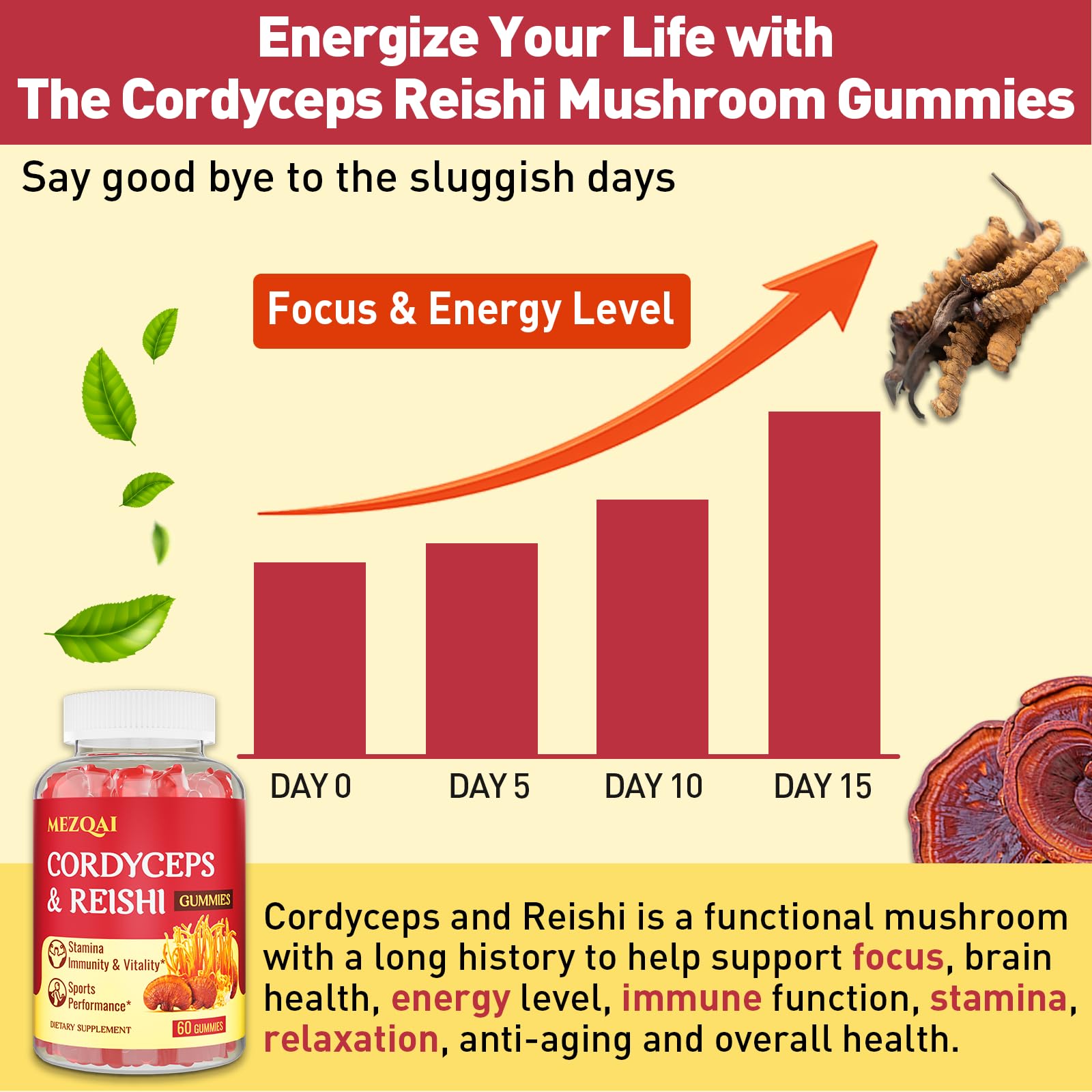 Immunity and anti-aging concept with gummies