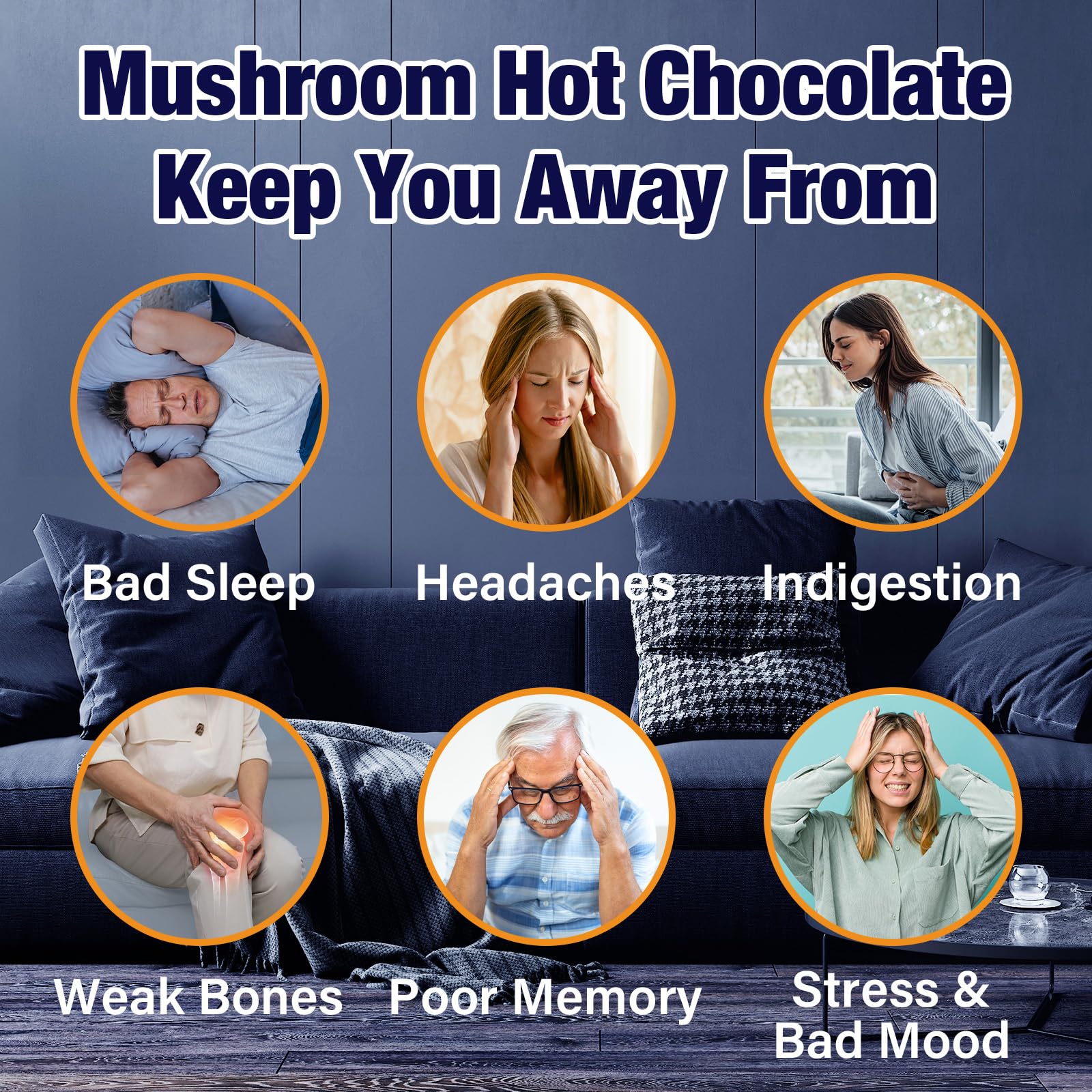 30-day supply per package of vegan mushroom hot cocoa