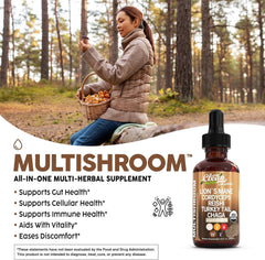 Maitake, Tremella and Oyster mushrooms in the liquid drops formulation