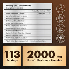 Serving size showing 1000mg per scoop
