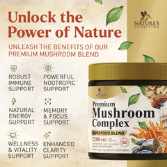 Product packaging with 60 servings label and coffee cup