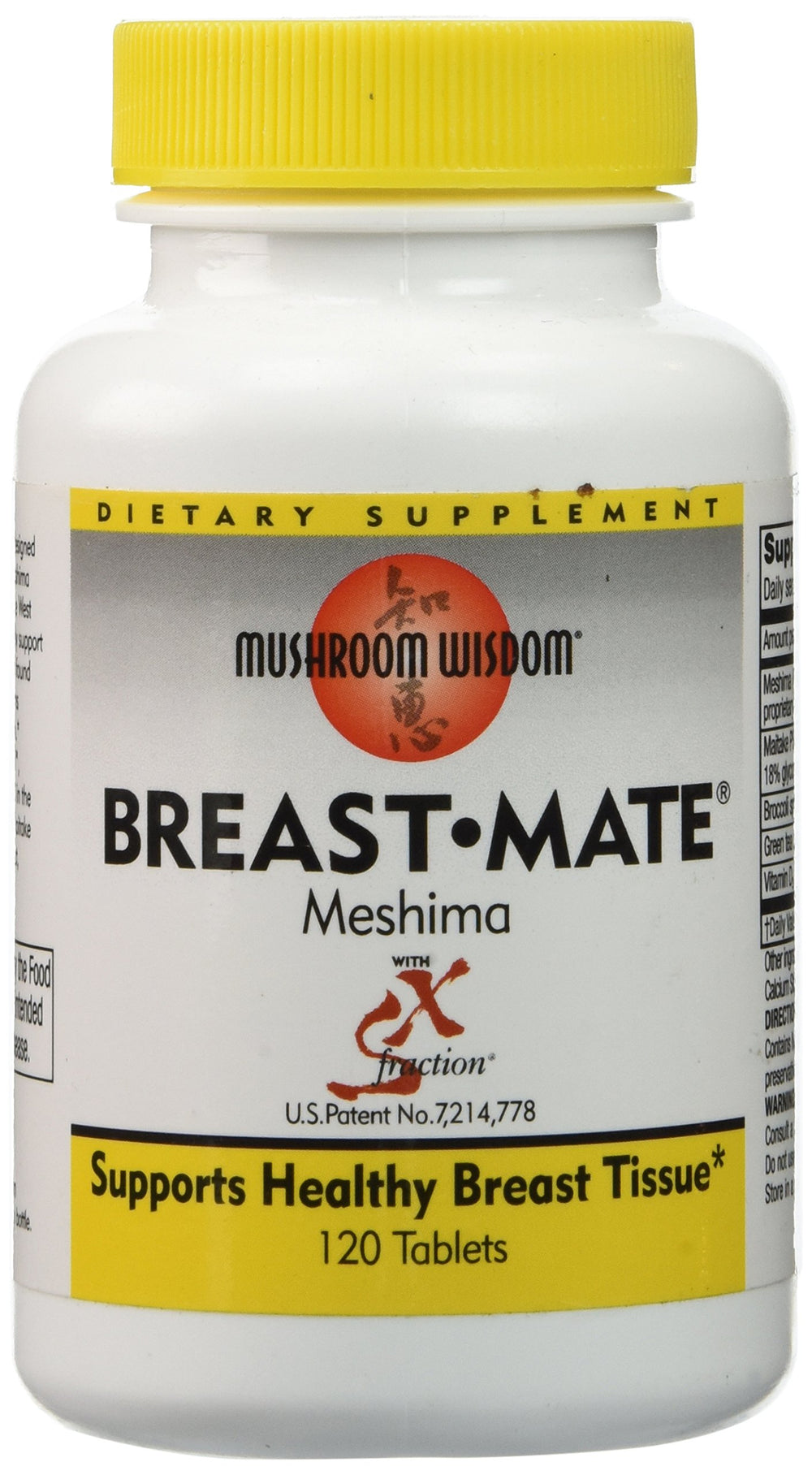 Mushroom Wisdom Breast-Mate Vegi-Tablets 120-count bottle