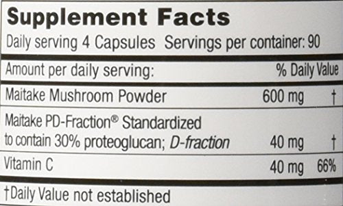 Maitake mushroom extract packaging