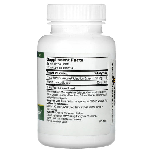 Chaga mushroom extract packaging image