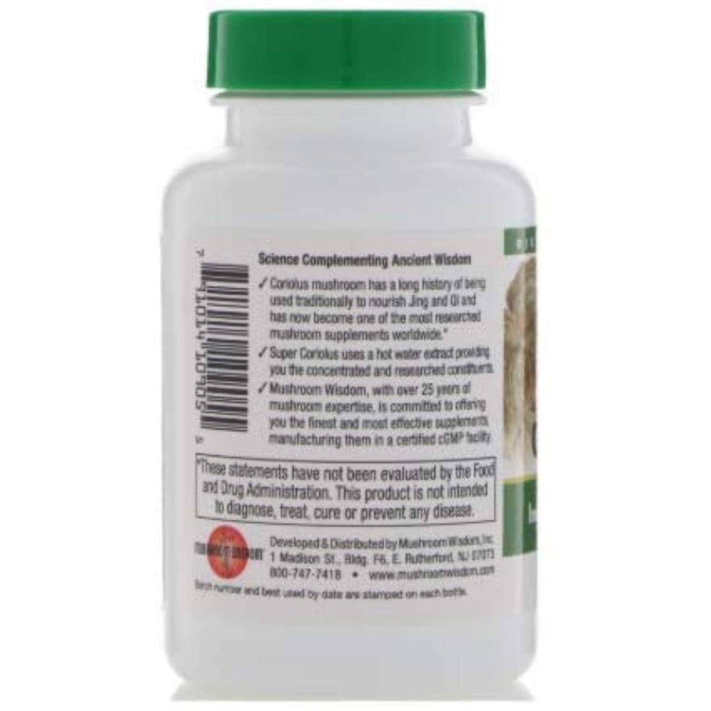 Mushroom Wisdom multi-pack box featuring Coriolus and Maitake supplements