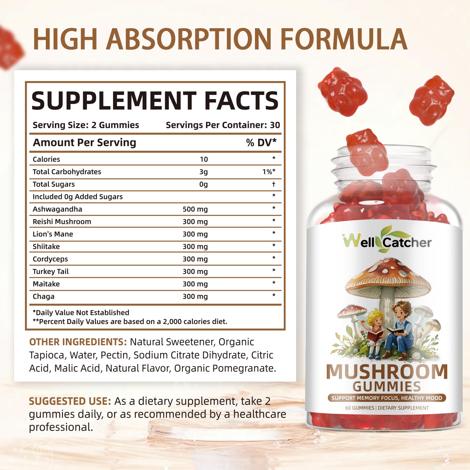 Blend of Chaga, Maitake, Turkey Tail, Shiitake, Reishi and Cordyceps