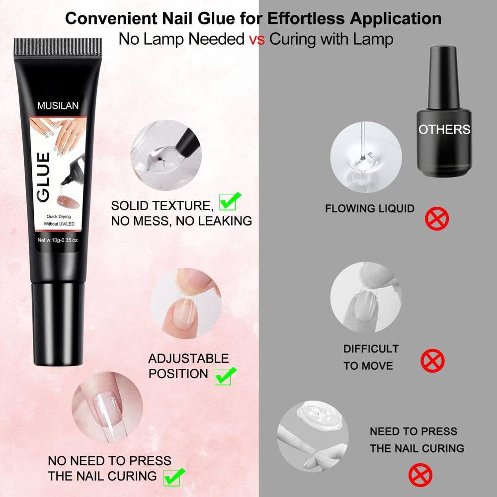 MUSILAN nail art attachment stays secure during work and play