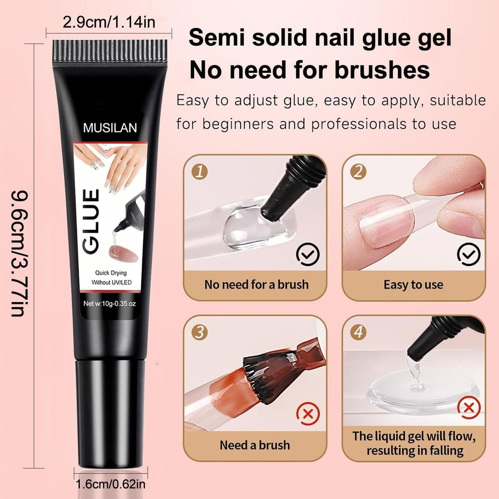 MUSILAN press on nails hold securely during daily tasks