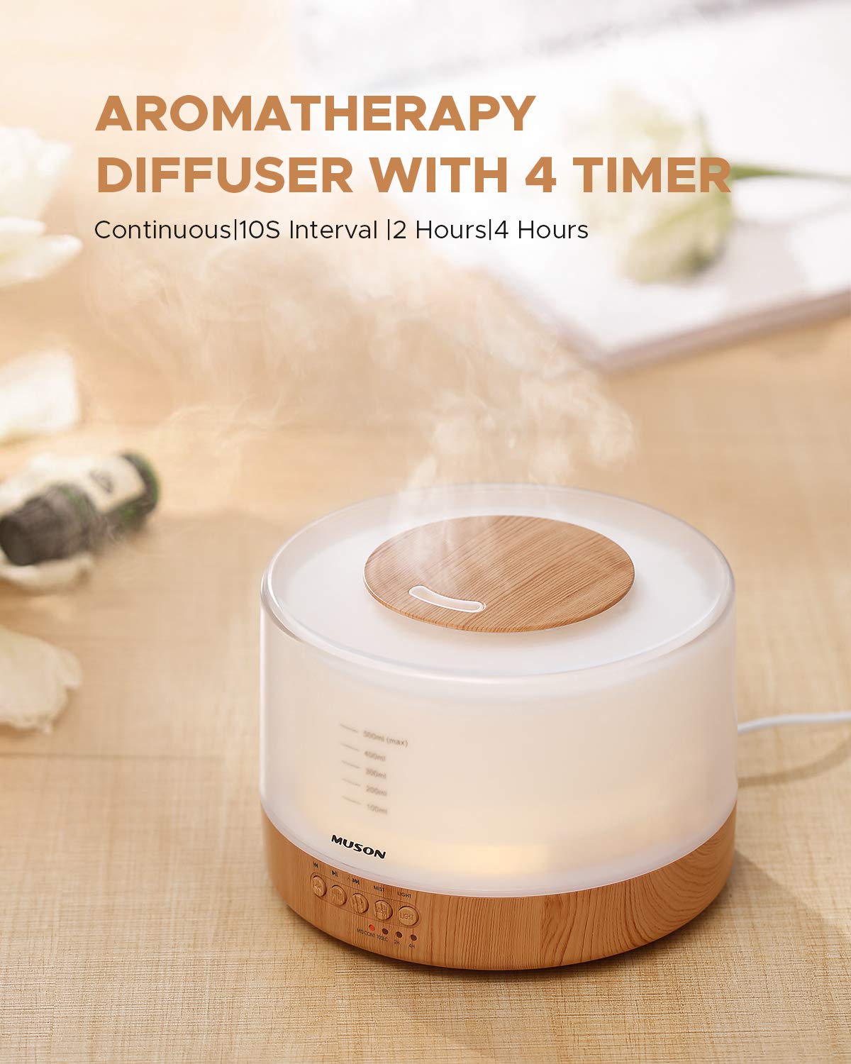 Muson diffuser white warm night light