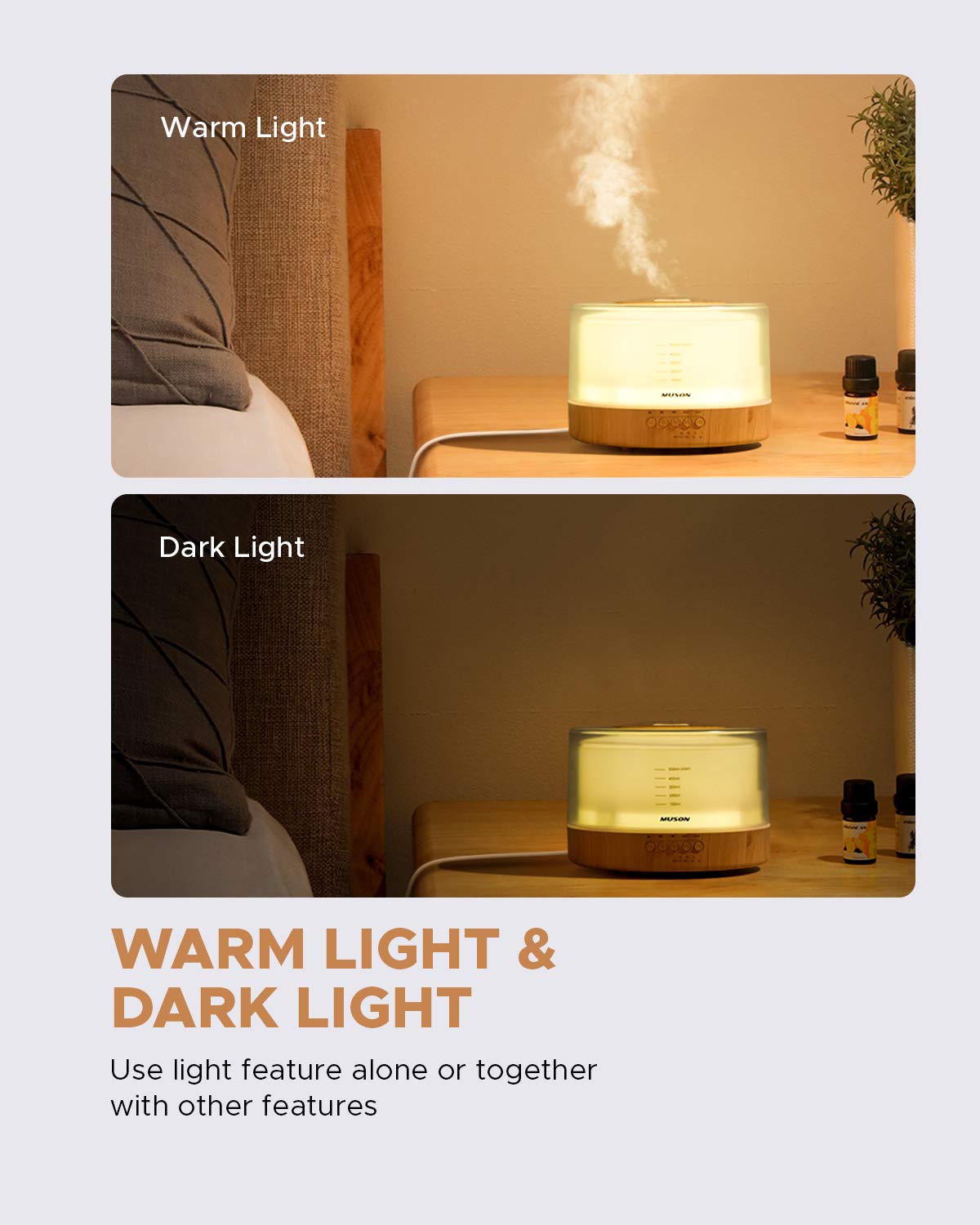 Muson diffuser white control panel with sounds