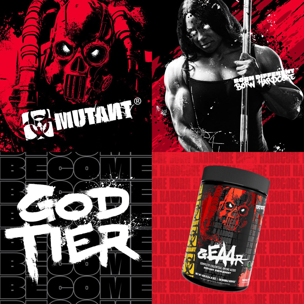 Mutant GEAAR Orange Rush packaging with 30 servings