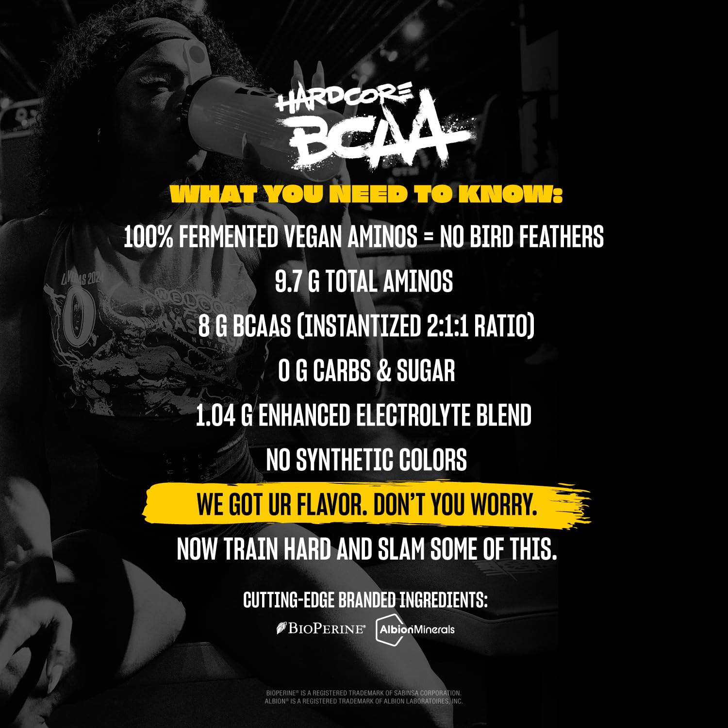 List of ingredients for Mutant Hardcore BCAA Grape