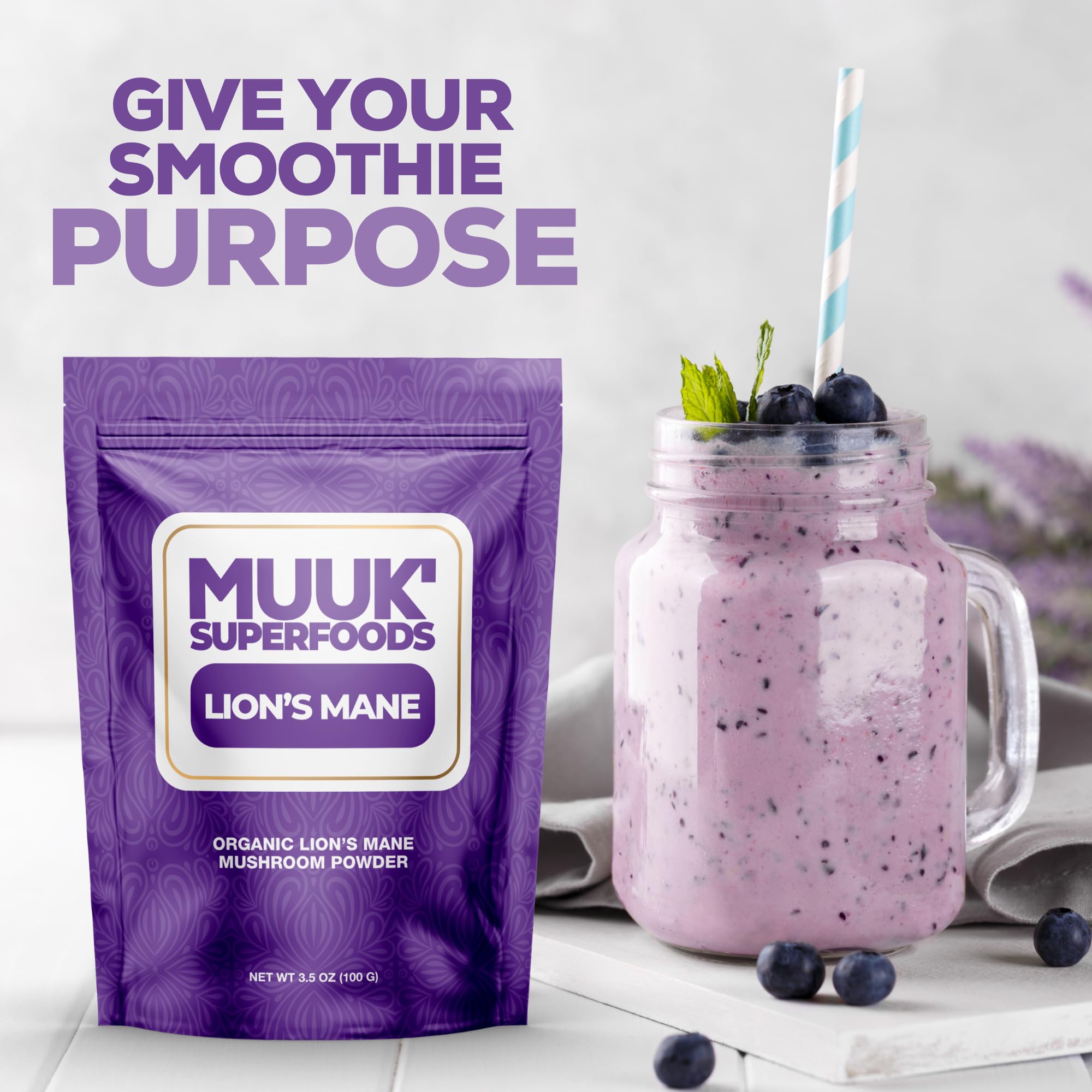 Lion's Mane powder added to coffee