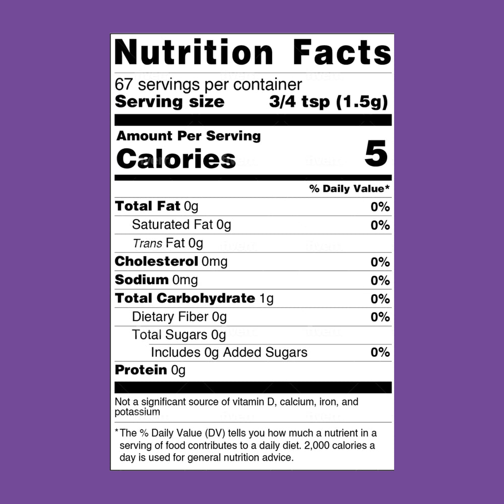 Serving size illustration for 60 servings